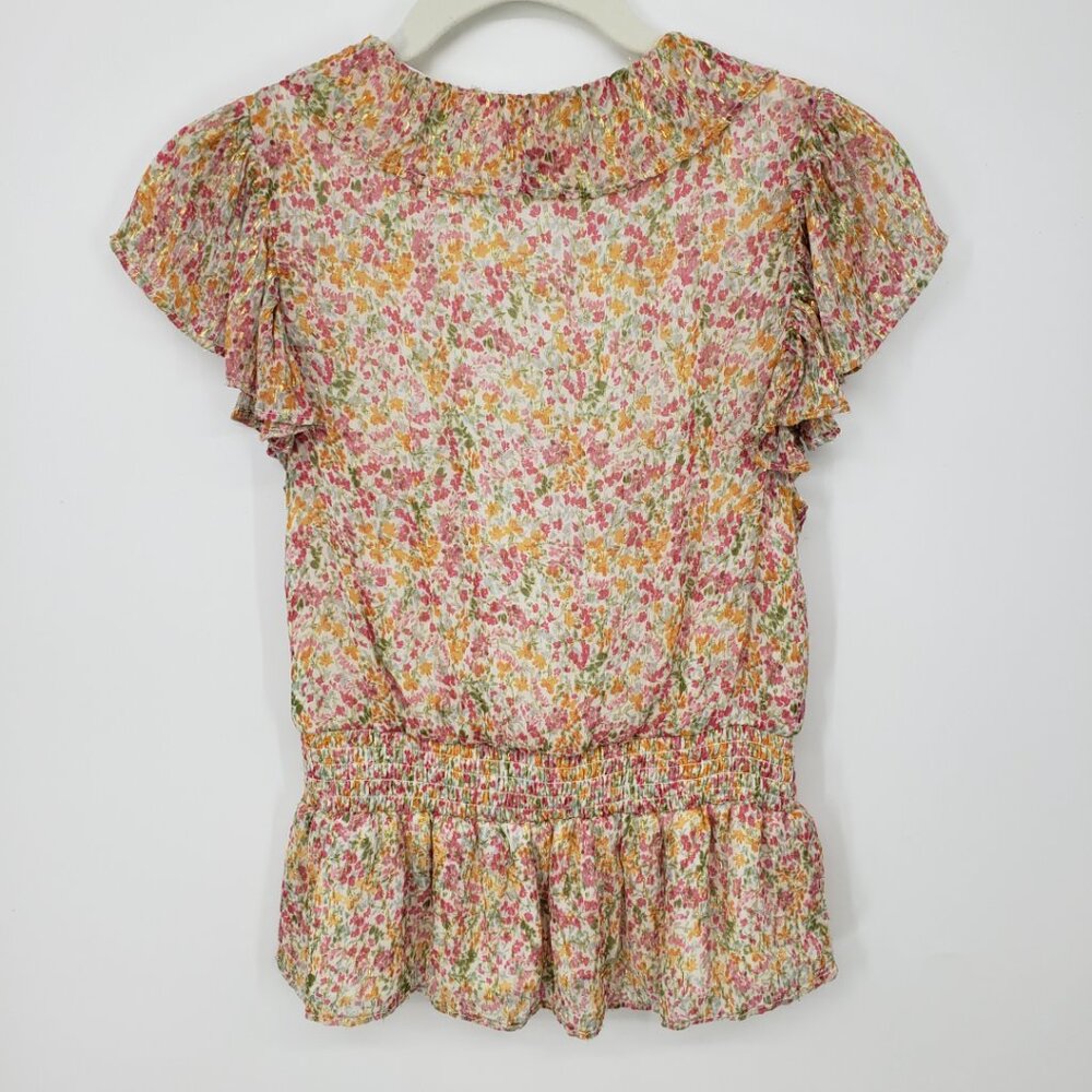 Parker Floral Print Ruffle Top - Picture 2 of 8